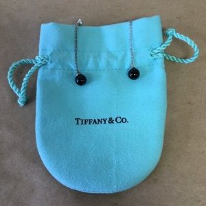 Tiffany & Co Silver & Onyx 1.5” Ball Earrings!